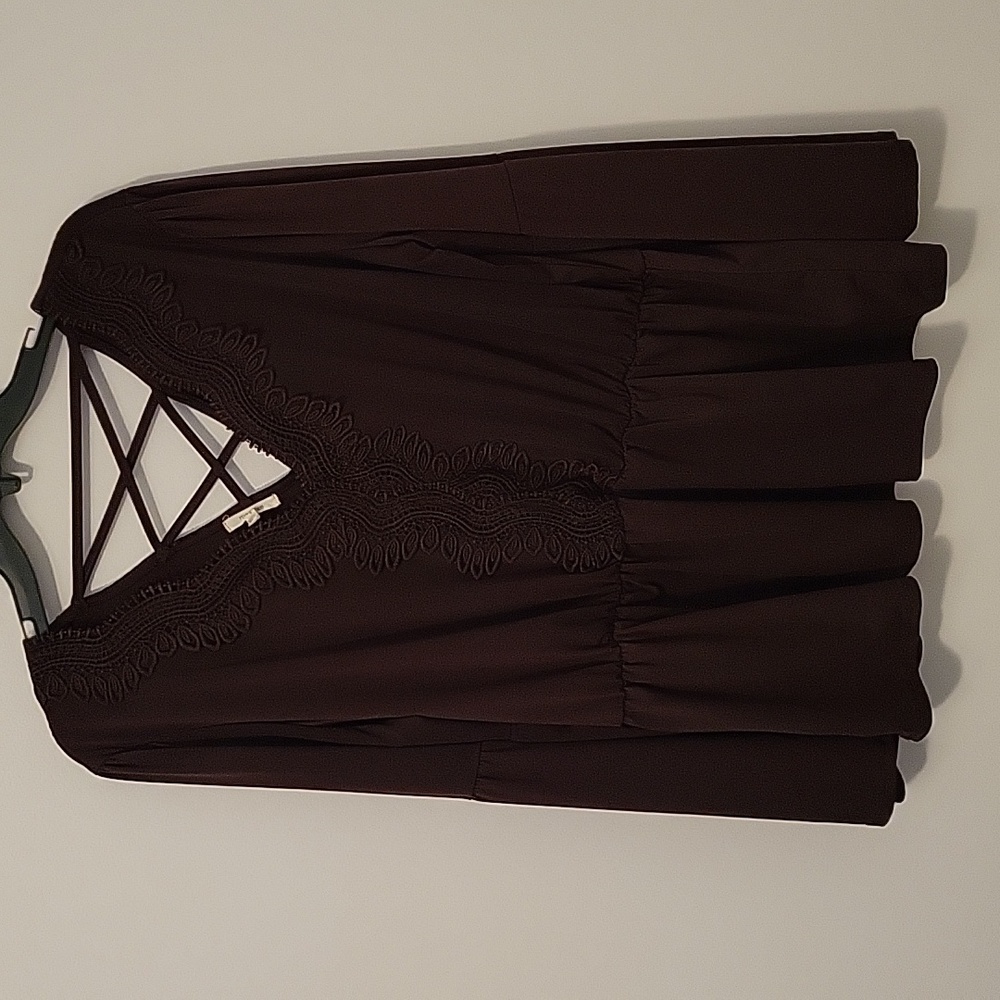 Maurices V-neck Long Sleeve Blouse, Size XXL